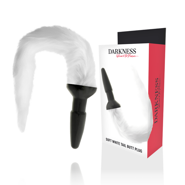 Plug anal queue blanche Darkness Anal en silicone