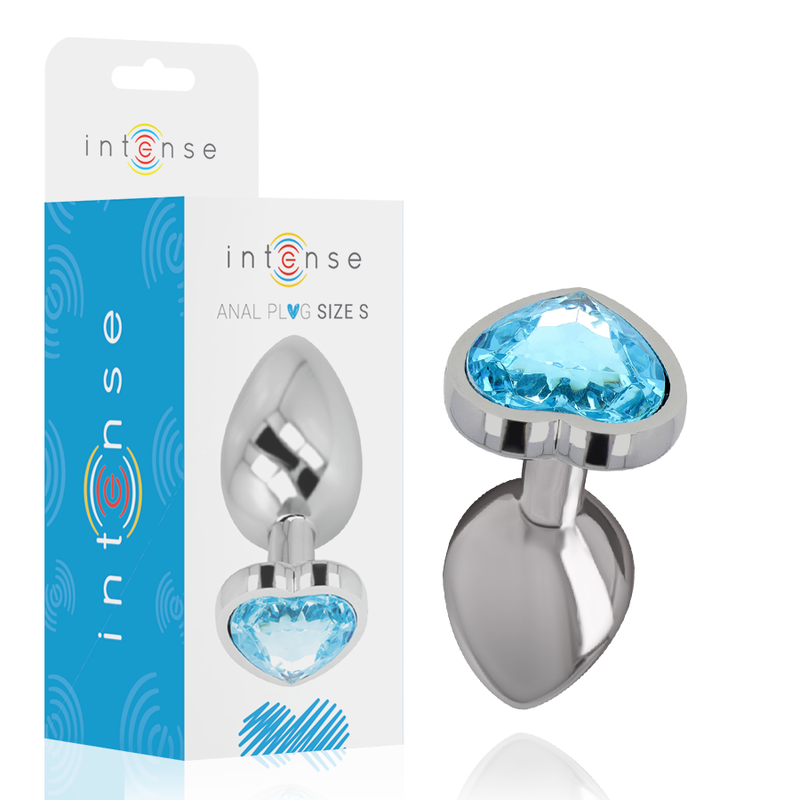 Plug anal bijou coeur bleu Intense Anal Toys -- S