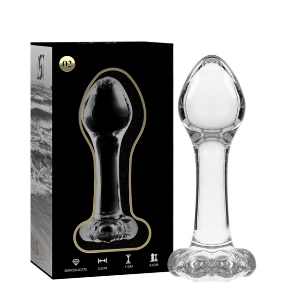 Plug anal en verre borosilicate Nebula Series By Ibiza modèle 2 -- #8C8C8C