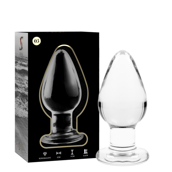 Plug anal en verre borosilicate Nebula Series By Ibiza modèle 3 -- #8C8C8C