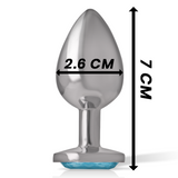 Plug anal bijou cristal bleu Intense Anal Toys -- S