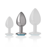 Plug anal bijou cristal bleu Intense Anal Toys -- M