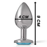 Plug anal bijou cristal bleu Intense Anal Toys -- L