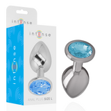 Plug anal bijou cristal bleu Intense Anal Toys -- L