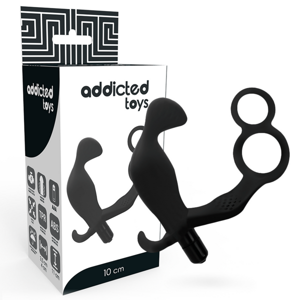 Plug anal double anneau pénis testicules Addicted Toys