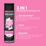 Huile de massage premium Bruma effet chaleur 3 en 1 100 ml -- Chewing-gum