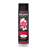 Huile de massage premium Bruma effet chaleur 3 en 1 100 ml -- Fraise