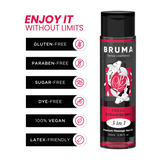 Huile de massage premium Bruma effet chaleur 3 en 1 100 ml -- Fraise