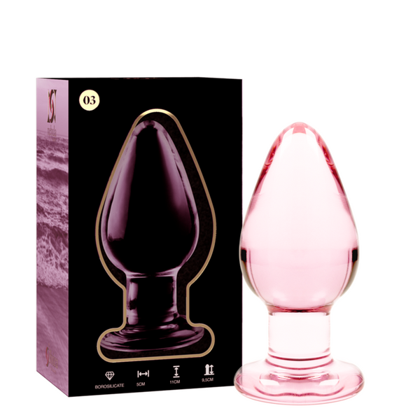 Plug anal en verre borosilicate Nebula Series By Ibiza modèle 3 -- #DF516D