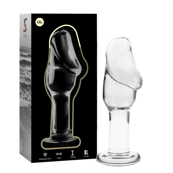 Plug anal en verre borosilicate Nebula Series By Ibiza modèle 6 -- #8C8C8C