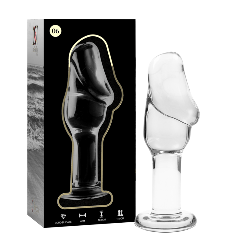 Plug anal en verre borosilicate Nebula Series By Ibiza modèle 6 -- #8C8C8C