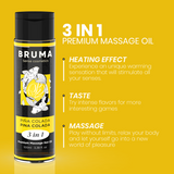 Huile de massage premium Bruma effet chaleur 3 en 1 100 ml -- Pina Colada