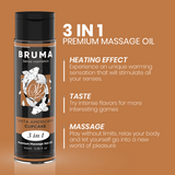 Huile de massage premium Bruma effet chaleur 3 en 1 100 ml -- Cupcake