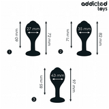 Lot de 3 plugs anaux bijou Addicted Toys