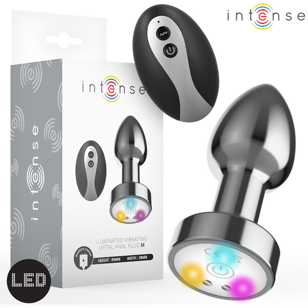 Plug anal vibrant LED Intense Anal Toys télécommande -- M