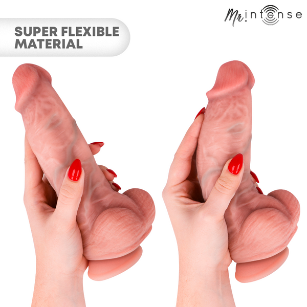 Gode réaliste Mr. Intense Dildos Spencer moyen avec testicules