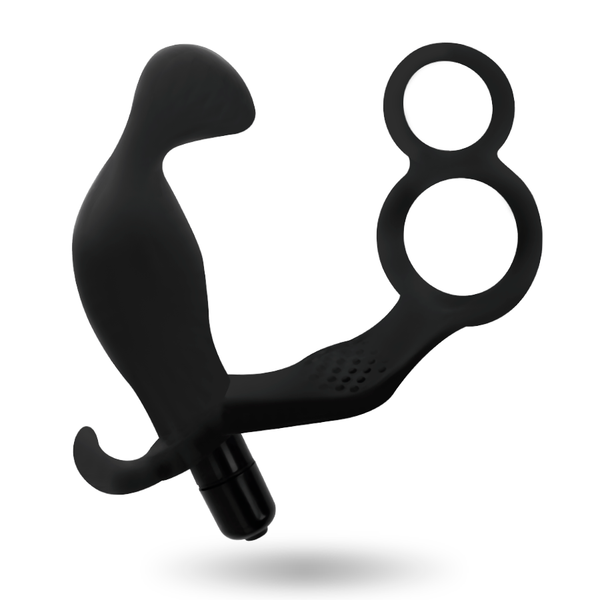 Plug anal double anneau pénis testicules Addicted Toys
